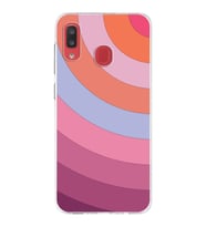 Samsung Galaxy A20  Kapak Renk Cümbüşü Tasarımlı Şeffaf Silikon Kılıf