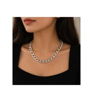 Küba Zincir Choker Kolye Kadın Şık Tasarım