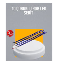 10'lu LED Meteor Çubuk Yağmur Işığı Seti – Kayan Yıldız Efektli Dekoratif Aydınlatma