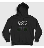 Presmono Unisex Siyah Night Imagine Dragons Kapüşonlu Sweatshirt 82681tt