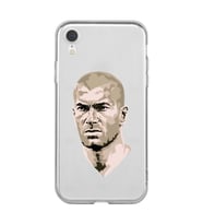 Iphone XR Uyumlu Zinedine Zidane Tasarımlı Şeffaf Telefon Kılıfı