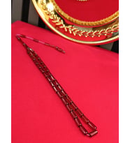İTHAL TOZ KEHRİBAR TESBİH KESME KESİM KIRMIZI