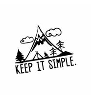Keep It Simple Kamp Araba Stickeri siyah 17x13 CM (Siyah)