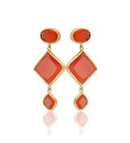 Kadir Jewellery 22 Ayar Altın Kaplama Kadın Sallantılı Küpe -El İşçiliği Ve Hipoalerjenik Küpe