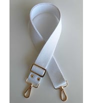 Angel Çanta Aksesuar Pamuklu Kolon 120X4 Cm Light Gold Metal Beyaz