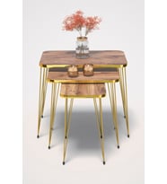 Zigon Sehpa Kr Gold Ceviz Tel