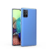 Galaxy A71 Kılıf İnce ve Esnek Şeffaf Süper Silikon (Renksiz)