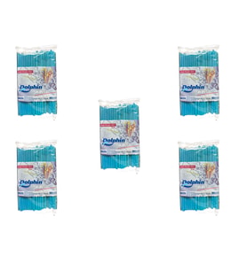 Dolphin Frozen Kalın Kokteyl Buzlu İçecek Pipet - Düz - Turkuaz - 22Cm. - 8mm. -100 Adetlik 5 Paket