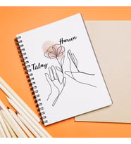 El Ele Tutuşan Sevgili Çift Tasarımlı Defter Kişiye Özel