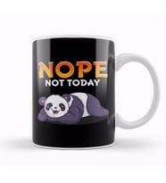 Funny Nope Not Today Cute Napping Panda Pun Kupa Bardak Porselen