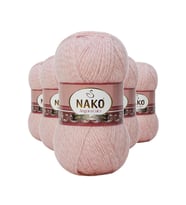 Northcity 5 Adet Angora Lüks El Örgü İpi Powder 21356