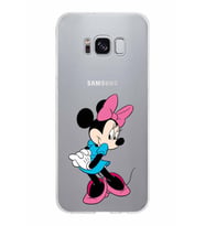 Samsung Galaxy S8 Kapak Minnie Mouse Tasarımlı Şeffaf Silikon Kılıf