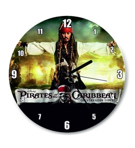 Cakatablo Karayip Korsanları Jack Sparrow Film Duvar Saati