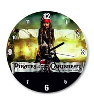 Cakatablo Karayip Korsanları Jack Sparrow Film Duvar Saati