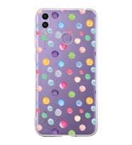 PrintiFy Huawei Honor 8C ile Uyumlu 1mm Slim Fit Water Color 6 Baskılı Şeffaf  Kılıf