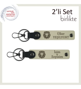 Aslan Deseniyle Hazırlanmış Özgün Tasarım, Doğum Gününe Uygun Hediyelik Set, Sütlü Kahve-Sütlü Kahve (Çok Renkli)