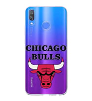 Huawei Y9 2019 Uyumlu Kapak Chicago Bulls Tasarımlı Şeffaf Silikon Kılıf