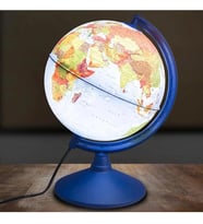 Küre Işıklı Siyasi Dünya Haritası Renkli - 26 Cm