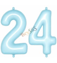 24 Rakam Folyo Balon Mavi Rengi (76 cm)