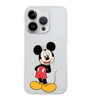 Apple iPhone 14 Pro Max Uyumlu Kamera Korumalı Tıpalı Kapak Mickey Mouse Tasarımlı ŞeffafKılıf