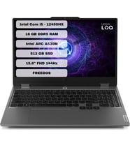 Lenovo LOQ 15IAX9I Intel Core i5 12450HX 16GB 512GB SSD Arc A530M Freedos 15.6" FHD Taşınabilir Bilgisayar 83FQ000UTR