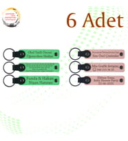 Fıstık Yeşili & Yavru Ağzı, Kültürel Gezi Ekibine Özel Anı, 6’lı Set, İsim Yazılabilen Anahtarlık