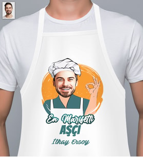 Kişiye Özel En Marifetli Aşçı Karikatür Mutfak Önlüğü