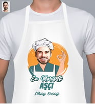 Kişiye Özel En Marifetli Aşçı Karikatür Mutfak Önlüğü
