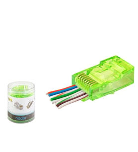 Cat6 Ez Rj45 Konnektör - 100 Adet Yeşil / Özel Plastik Kutulu ND2401