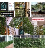 Ahşap Yapay Sarmaşıklı Açılır Kapanır Akordeon Çit
