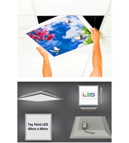 Asma Tavan-60cmx60cm-sıva Altı-54w-6500k-beyaz-led Panel-led Armatür- 60x60 Taş Yünü Asma Tavan-led