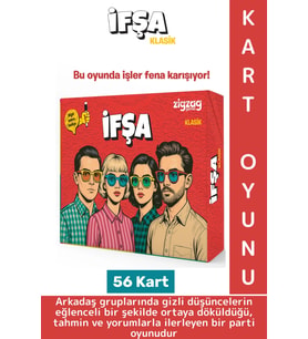 Eğlenceli Kız Erkek Grup Arkadaş Ortamı Cesaret Dürüstlük Tahmin Kart Oyunu İfşa-Klasik 56 Kart
