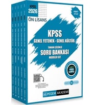 2026 KPSS Ön Lisans Genel Yetenek Genel Kültür Tamamı Çözümlü Soru Bankası Modüler Set Pegem Yayınları