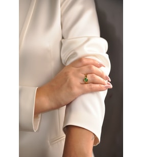 Kadir Jewellery 22 Ayar Altın Kaplama Zirkon Taşlı Kadın Minimal Yüzük