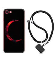 Apple iPhone 5 6 7 8 Plus Se XR Kılıf Boyun Askılı Silikon Red Moons 1747