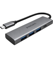 Philips 4-In-1 Usb-C Hub 3X Usb 3.0 5Gbps, 1X Usb-C 5Gbps, Hızlı Veri Transferi, Kompakt Ve Dayanı