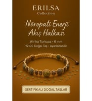 Sertifikalı Nöropati Enerji Akış Halkası – Afrika Turkuaz Doğal Taş 6 mm Ayarlanabilir (Çok Renkli)