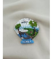 Magnet Midye Taşlı Mıknatıslı Buzdolabı Süsü Nazar Göz Boncukllu Palmiye Agacı Türkiye Kemer Yazılı
