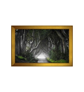 Manzara Temalı Kanvas Tablo 50 x 70 cm Gold Çerçeve