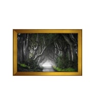 Manzara Temalı Kanvas Tablo 50 x 70 cm Gold Çerçeve