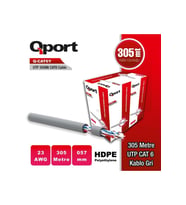 QPORT 305mtre CAT6 Utp 23AWG Gri Kablo Q-CAT6Y