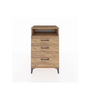 Hyperion Komodin Tek Raflı 3 Çekmeceli 60x44x96 Çam-Çam