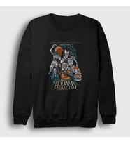 Presmono Unisex Siyah Poster Wednesday Addams Family Addams Ailesi Sweatshirt 365948tt