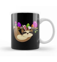 Easter Bunny Sloth With Egg Easter Sunday Kupa Bardak Porselen