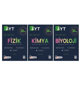 KAFA DENGİ YAYINLARI AYT SAYISAL (Fizik+Kimya+Biyoloji) BRANŞ DENEMELERİ (3 Kitap)