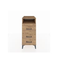 Kronos Komodin Tek Raflı 3 Çekmeceli 44x59x96 Çam-Çam