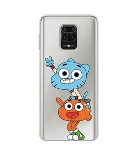 Redmi Note 9 Pro / 9s Uyumlu Gumball & Darwin Tasarımlı Şeffaf Telefon Kılıfı