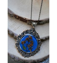 STONEAGE JEWELLERY Gerçek Çiçeklerden Yapılmış Tasarım Bayan Kolye