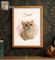 BK Gift Kişiye Özel Evcil Hayvan Karikatürlü Ahşap Çerçeveli Tablo-2 40x25cm, Sevgiliye Hediye, Eşe Hediye, Arkadaşa Hediye