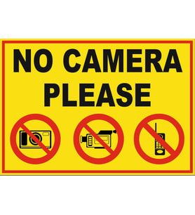 No Please Camera Sticker 20X28 Cm